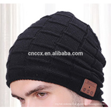 PK18ST014 new product hats knitting beanie hat with wireless earphone for men